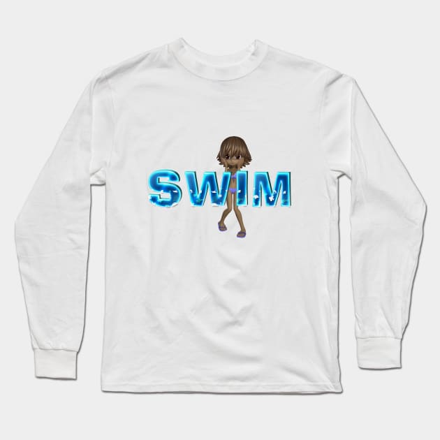 Swim Long Sleeve T-Shirt by teepossible